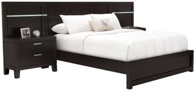 Dark Tone Wood Spread Bed