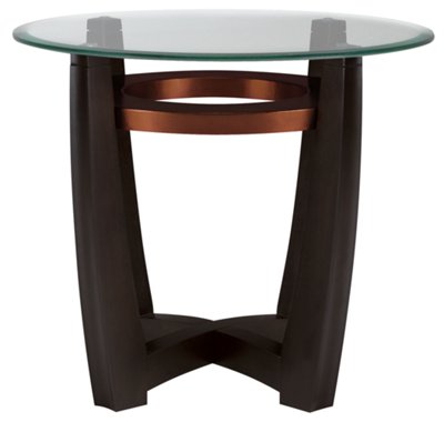 Glass Round End Table