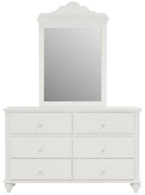 Lauren White Dresser & Mirror