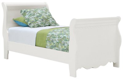 Lauren White Sleigh Bed