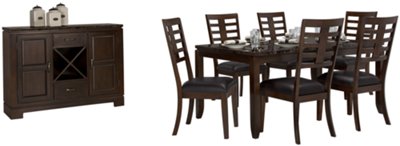 Dark Tone Rectangular Dining Room