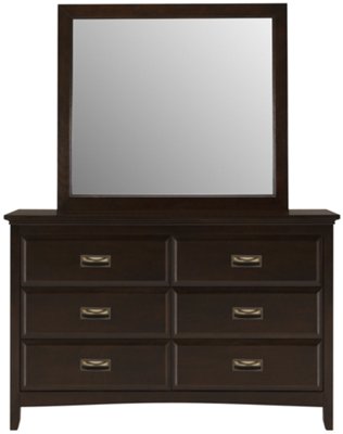 Ridgeway Dark Tone Dresser & Mirror