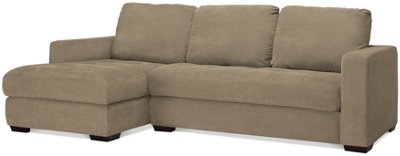 Porter Green Microfiber Small Left Chaise Sectional