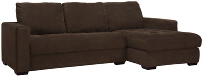 Porter Dk Brown Microfiber Small Right Chaise Sectional