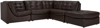 Gypsy Dk Brown Bonded Leather Large Sectional