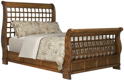 Mid Tone Sleigh Bed