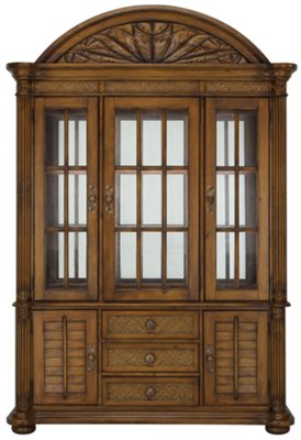 Palm Mid Tone China Cabinet