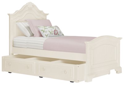 Victoria White Panel Trundle Bed