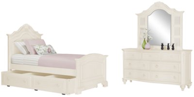 Victoria White Panel Trundle Bedroom