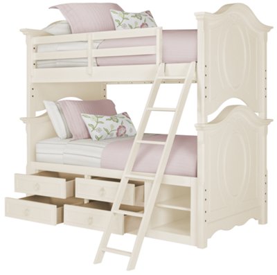 Victoria White Storage Bunk Bed