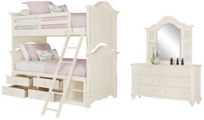 Victoria White Bunkbed Storage Bedroom