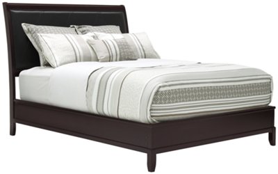 Ivy Dark Tone Upholstered Platform Bed