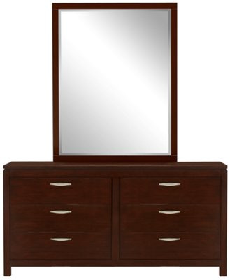 Perimeter Dark Tone Dresser & Mirror