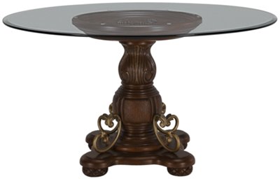 Dark Tone Glass Round Table