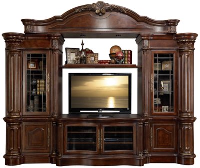 Regal Dark Tone Small Entertainment Wall