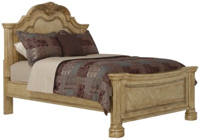 Regal Light Tone Panel Bed