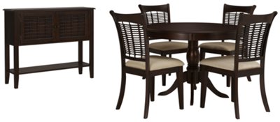 Dark Tone Round Dining Room