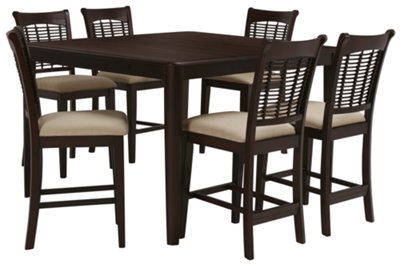 Dark Tone High Table & 4 Barstools