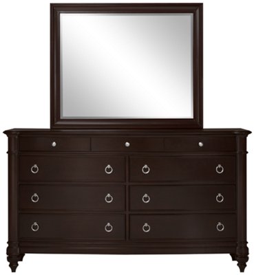 Dark Tone Dresser & Mirror