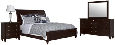 Carly Dark Tone Dresser & Mirror