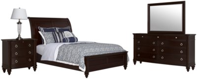 Carly Dark Tone Dresser & Mirror
