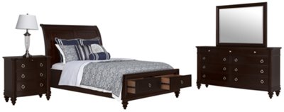 Carly Dark Tone Dresser & Mirror