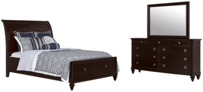 Carly Dark Tone Dresser & Mirror
