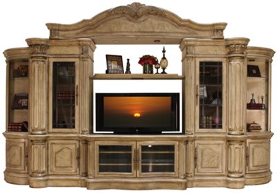 Regal Light Tone Small Entertainment Wall with Corners