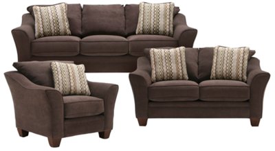 Grant2 Dk Brown Microfiber Living Room