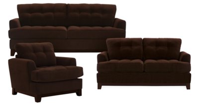 Cindy Dk Brown Microfiber Living Room