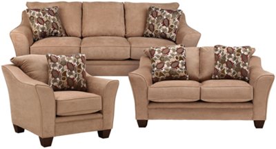 Lt Brown Microfiber Living Room