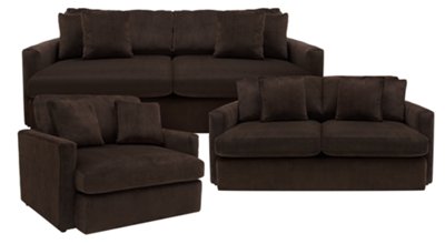 Tara2 Dk Brown Microfiber Living Room