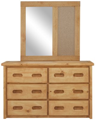 Mid Tone Large Dresser & Mirror