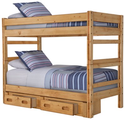 Cinnamon Mid Tone Storage Bunk Bed