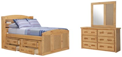 Cinnamon Mid Tone Small Dresser & Mirror