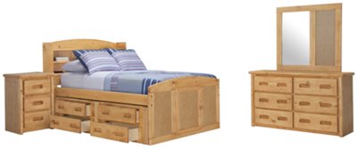 Cinnamon Mid Tone Small Dresser & Mirror