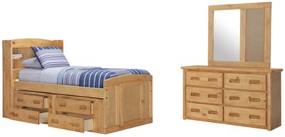 Mid Tone Bookcase Storage Bedroom