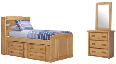 Cinnamon Mid Tone Small Dresser & Mirror