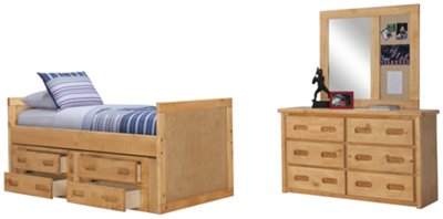 Mid Tone Panel Storage Bedroom