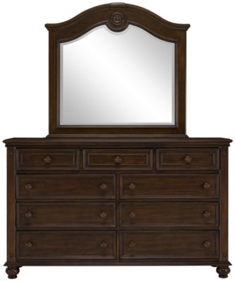 Claire Dark Tone Arched Dresser & Mirror