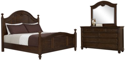 Claire Dark Tone Arched Dresser & Mirror