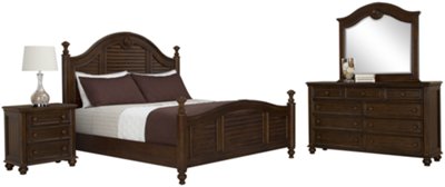 Claire Dark Tone Arched Dresser & Mirror
