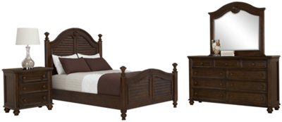 Claire Dark Tone Arched Dresser & Mirror