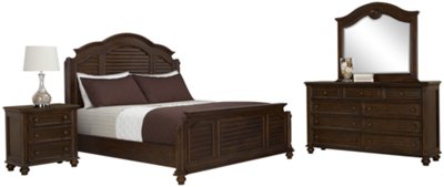 Claire Dark Tone Arched Dresser & Mirror