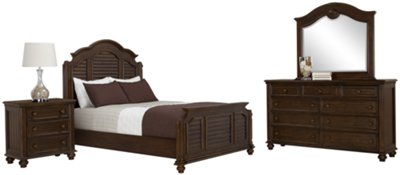 Claire Dark Tone Arched Dresser & Mirror