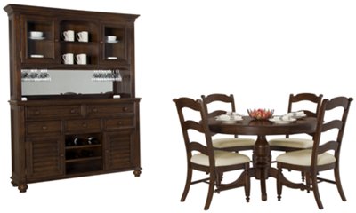 Dark Tone Round Dining Room