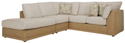Fern2 Lt Brown Collage Large Left Bumper Sectional