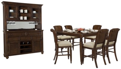 Claire Dark Tone Woven High Dining Room