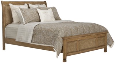 Isle Light Tone Panel Bed