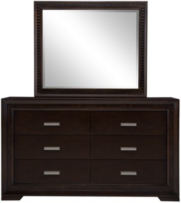 Brent Dark Tone Dresser & Mirror